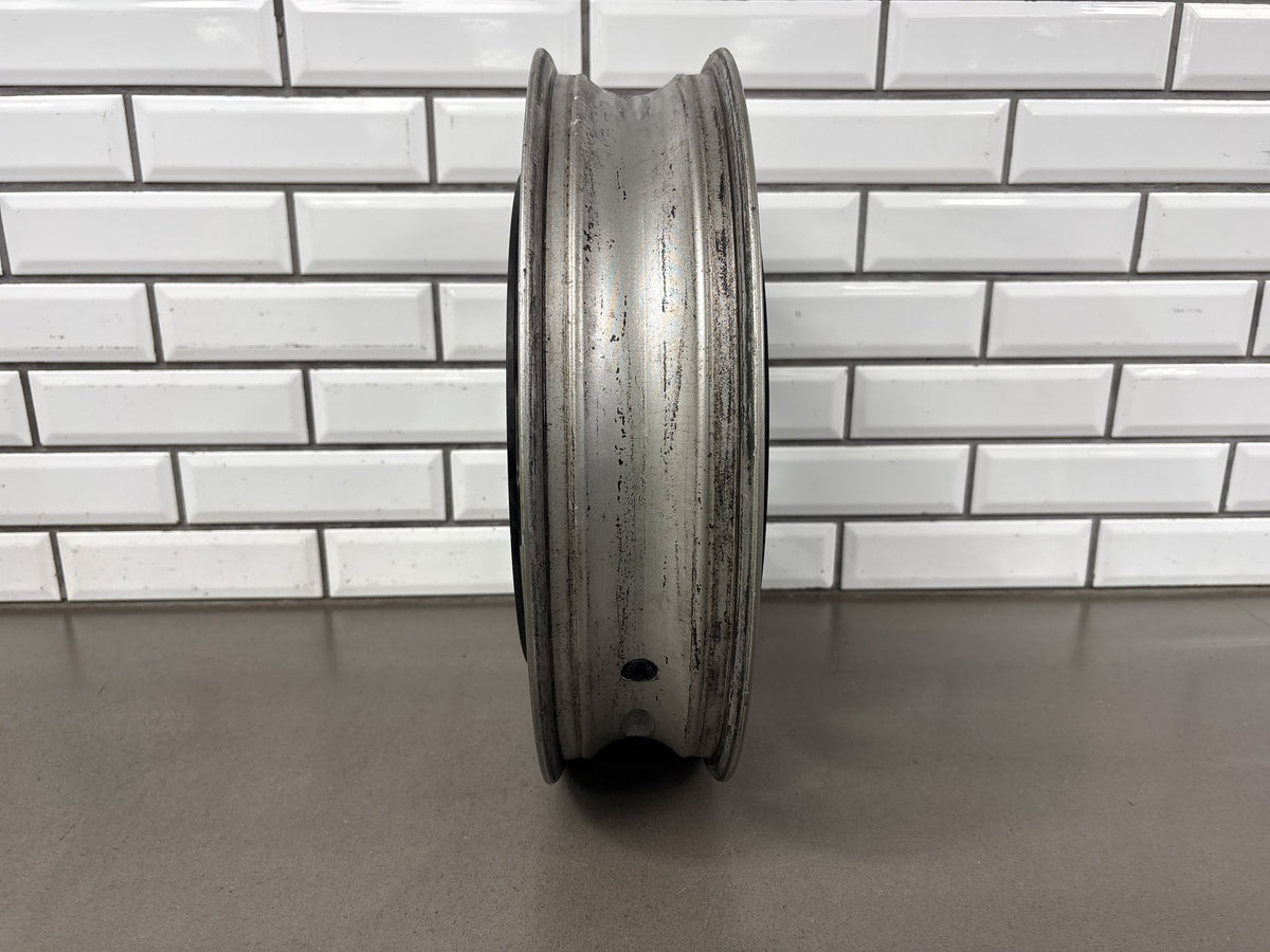 2006 Yamaha FJR1300 Front Wheel 17x3.50 Rotors ABS Ring Silver Scuffed OEM