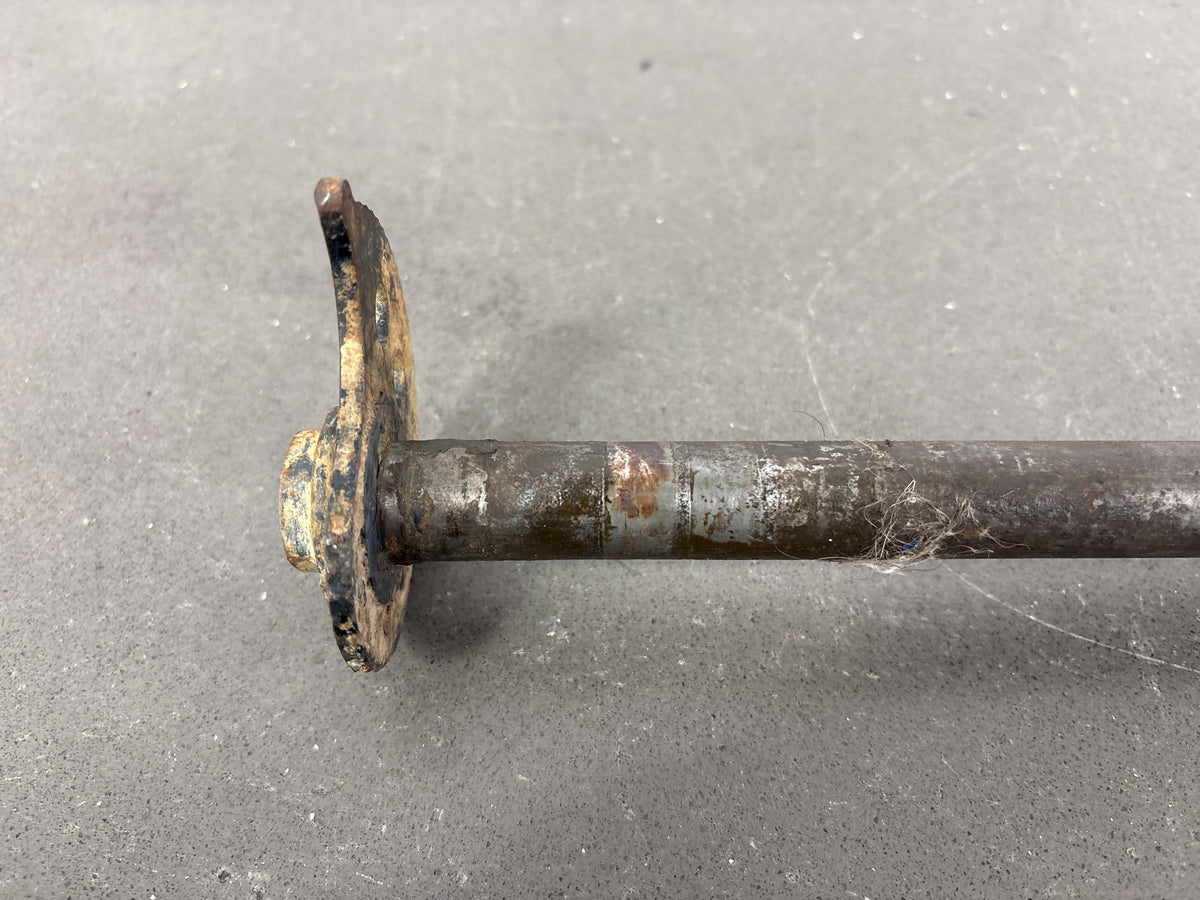 1991-1992 Kawasaki KX250, KX125 Rear Axle with Chain Adjuster Blocks OEM