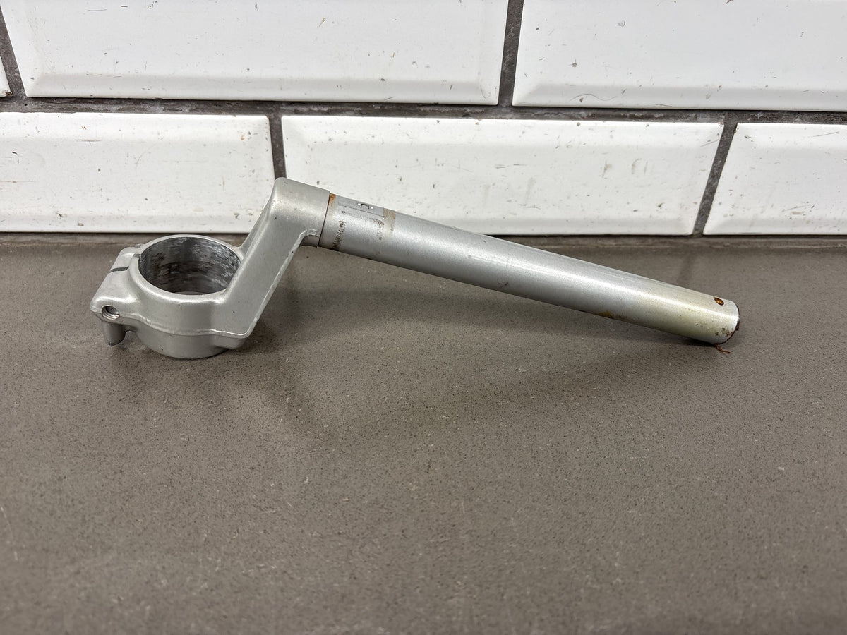 2002 Honda Interceptor 800 VFR800 Pair Clip On Handlebars Silver Scratched OEM