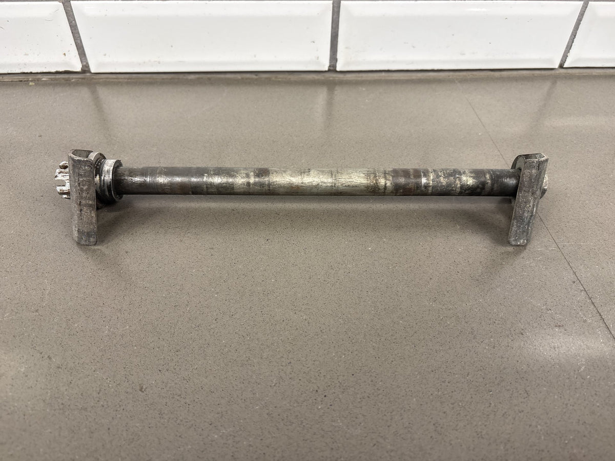 2005-07 Suzuki SV650 Rear Axle With Chain Adjusters Nut OEM 64711-17G10
