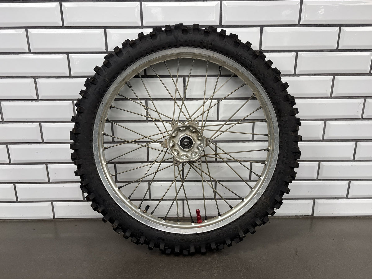 Suzuki DRZ 400E Front Wheel Rim 21x1.6" w/ Good Tire 54111-29F00 2000-2007