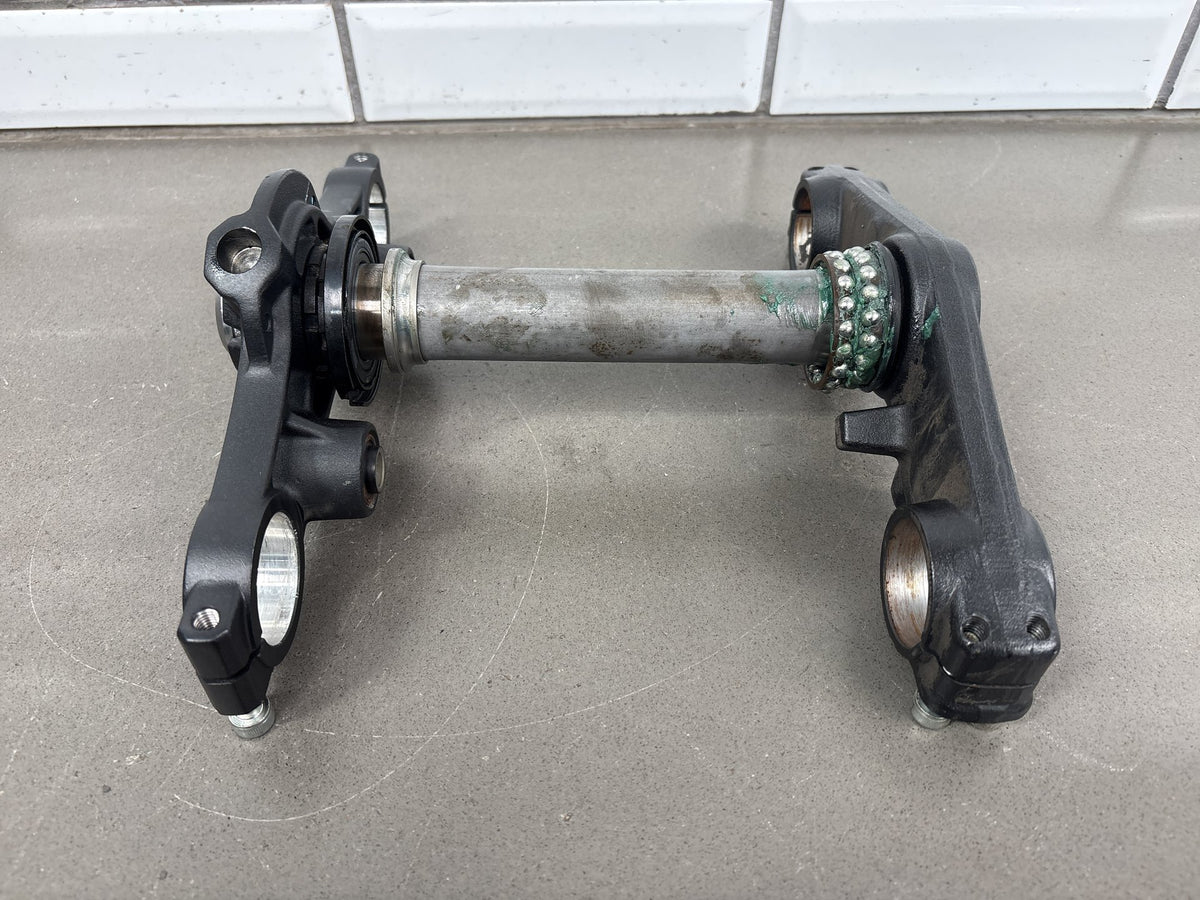 17-25 Kawasaki Ninja 650 EX650 Upper Lower Triple Tree Steering Stem (Black)