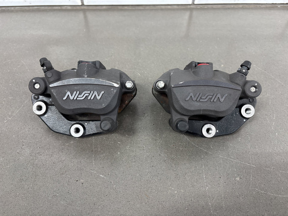 17-25 Kawasaki Ninja 650 EX650 Left & Right Front Brake Calipers (Gray Nissin)