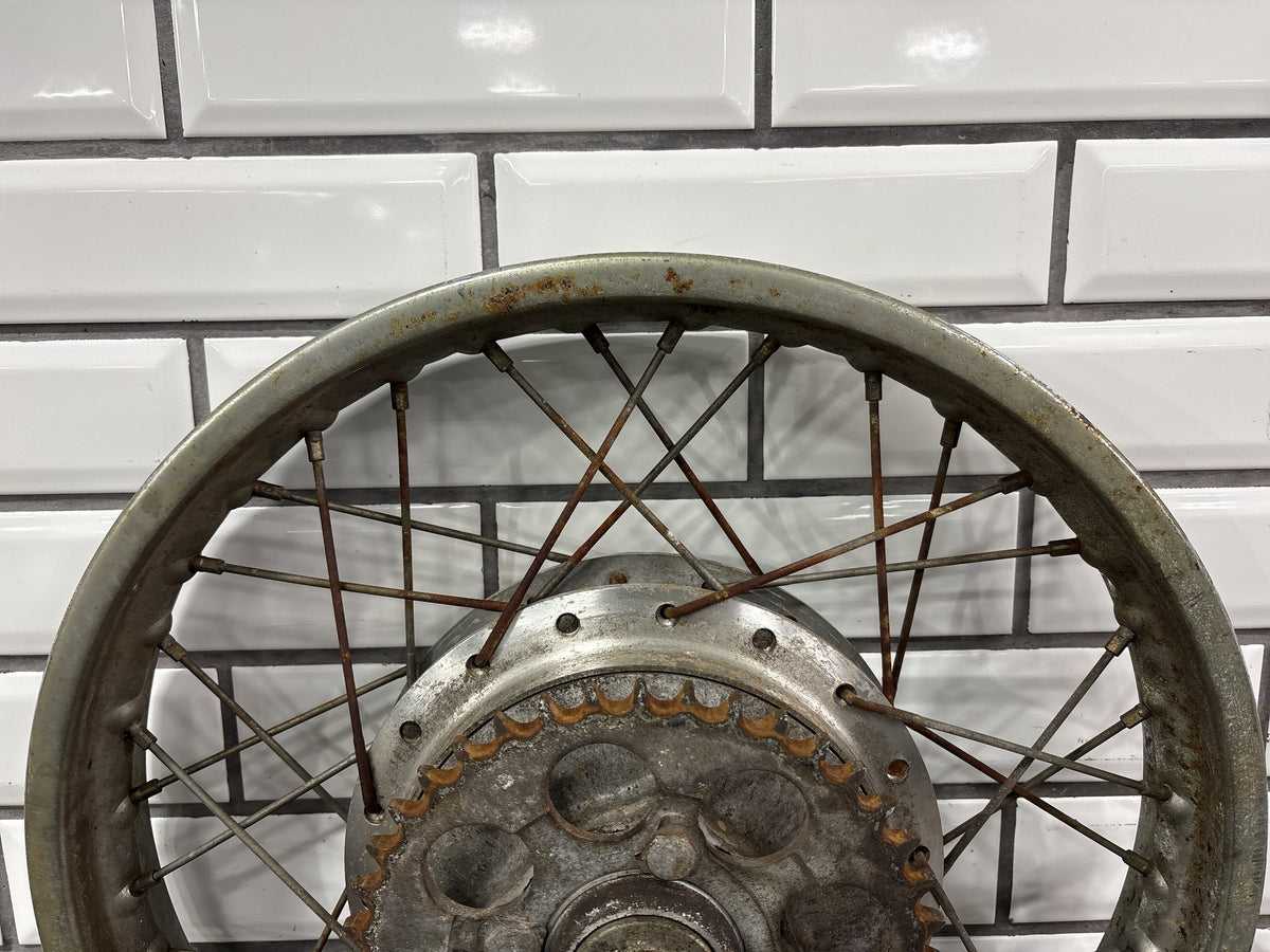 1973-1975 Yamaha RD350 Rear Wheel/Rim Assembly OEM Straight 18"