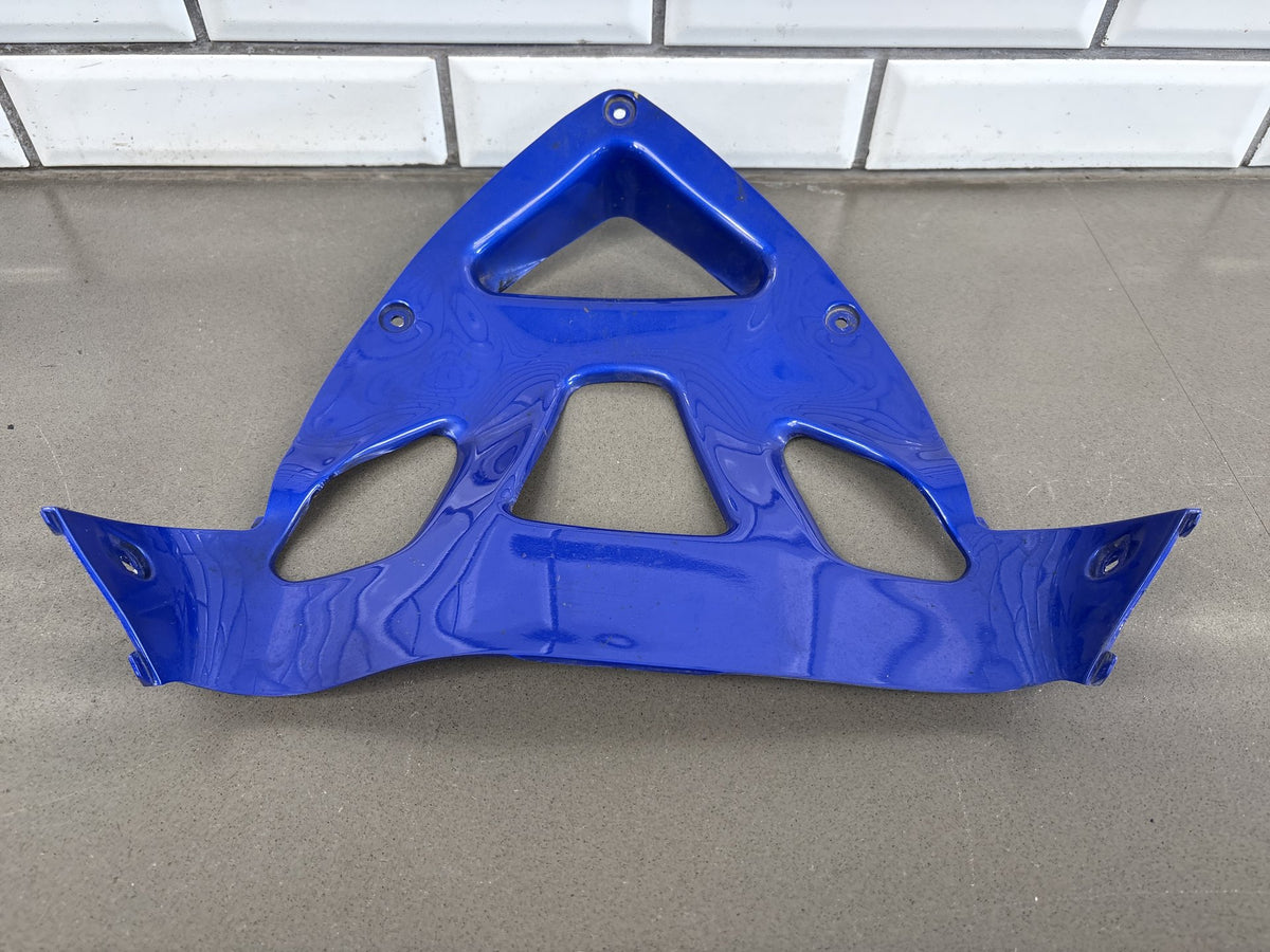 1999-2007 Yamaha YZF600R Front Lower Fairing Blue Cracked Paint OEM