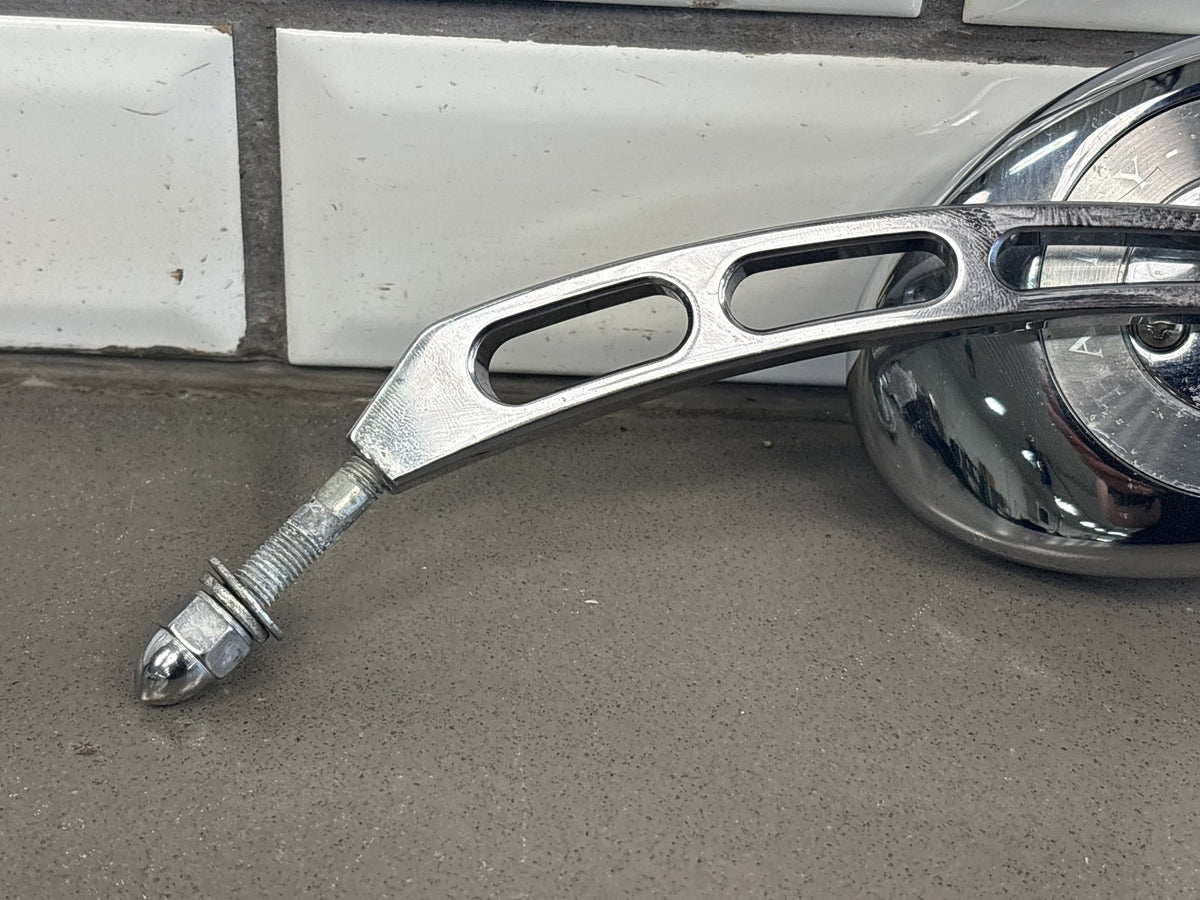 1982-2026 Harley Left Slotted Stem Profile Custom Mirror Chrome OEM 91697-06A