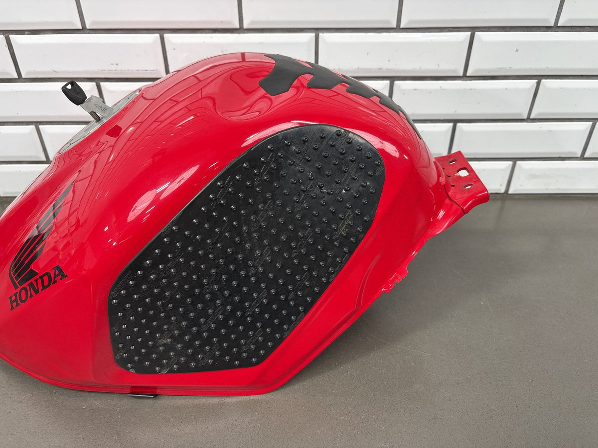 2002 Honda VFR800 Interceptor Fuel Gas Tank Red Dented With Cap OEM