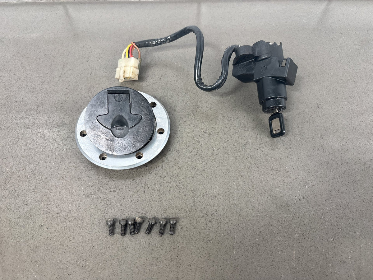 1990-1993 Kawasaki ZX-11 ZX1100C Lockset Ignition Switch Gas Cap Seat Lock Key