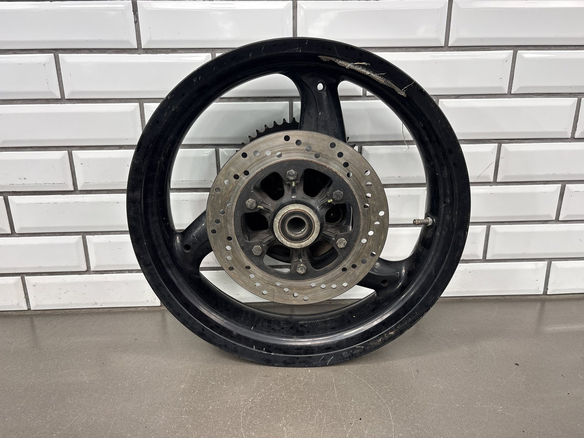 2006 Ducati Monster 620 Rear Wheel 17 x 4.5 Black with Rotor Sprocket OEM