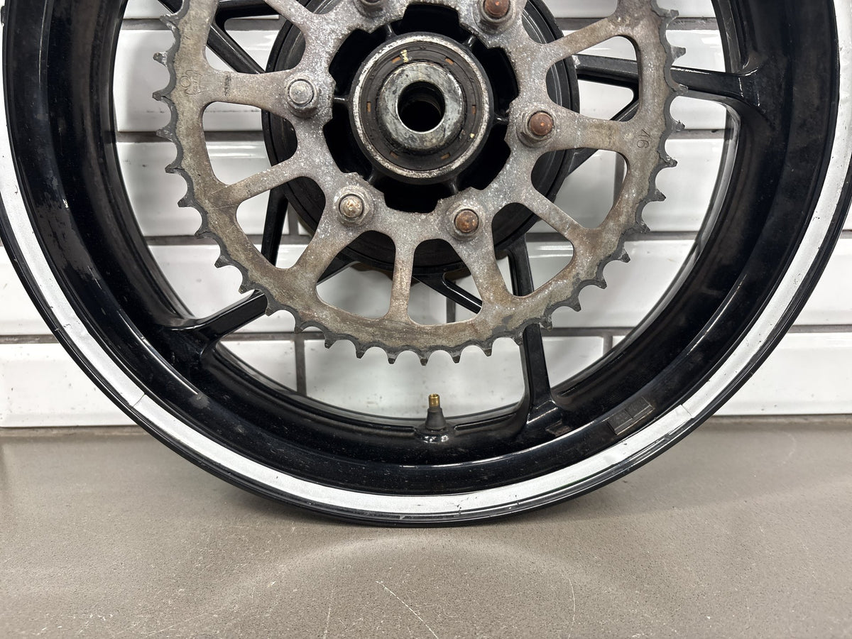 17-25 Kawasaki Ninja 650 EX650 Rear Wheel Rotor Sprocket (Gloss Black, No Tire)