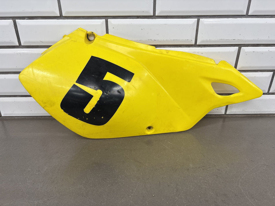 2000-2007 Suzuki DRZ400E DRZ400 Right Side Cover Number Plate Yellow OEM