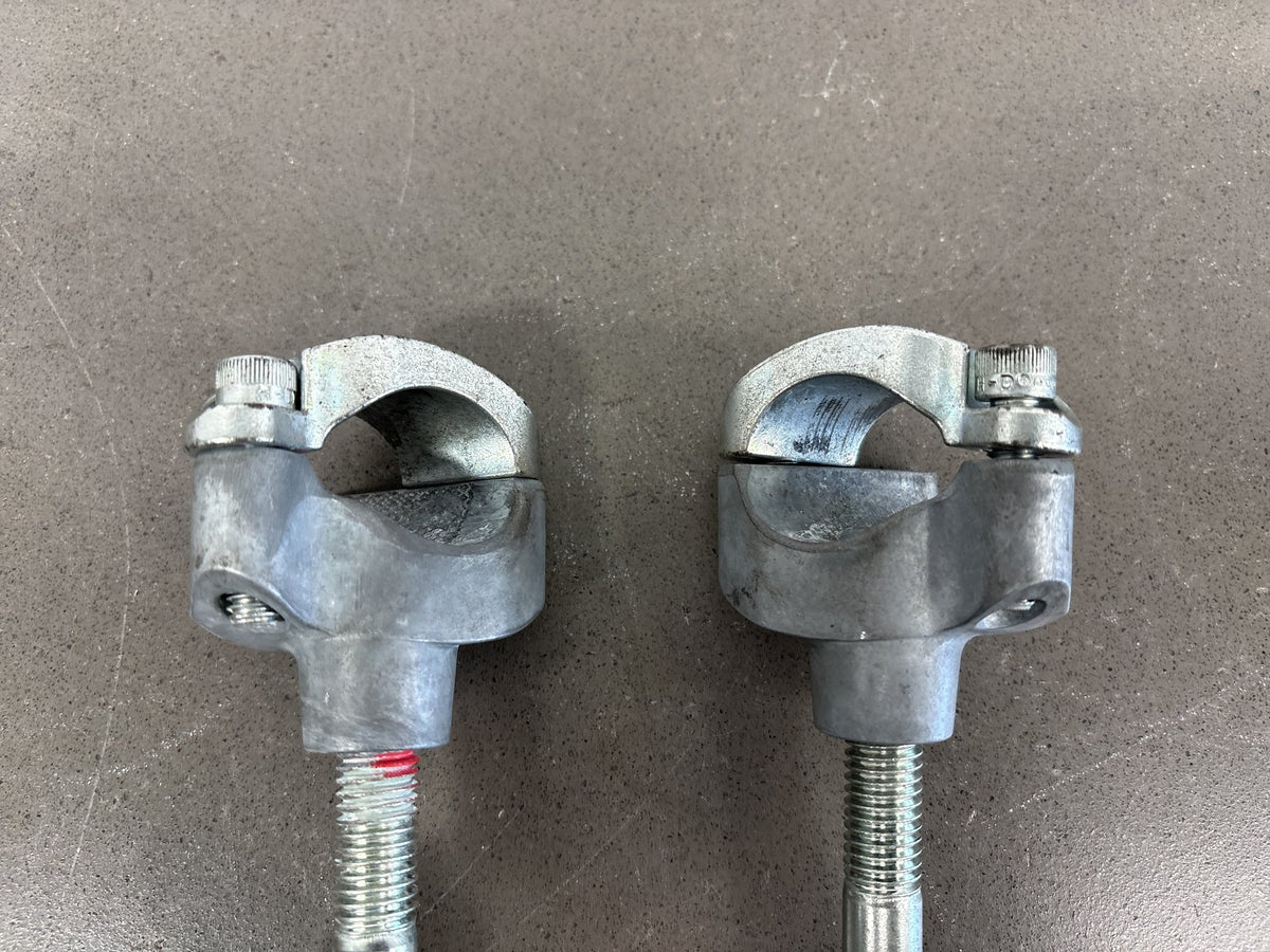 1999-2006 Harley Road King FLHR FLHRCI Handlebar Riser Pair Silver OEM 56149-88B