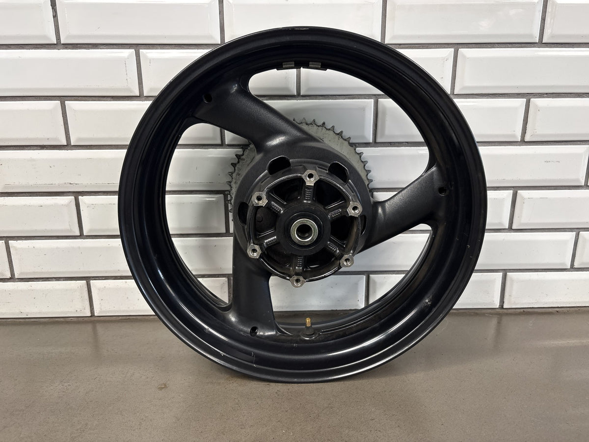 1999-2007 Yamaha YZF600R Rear Wheel Rim 17x5.00 With Sprocket Cush Hub Black OEM