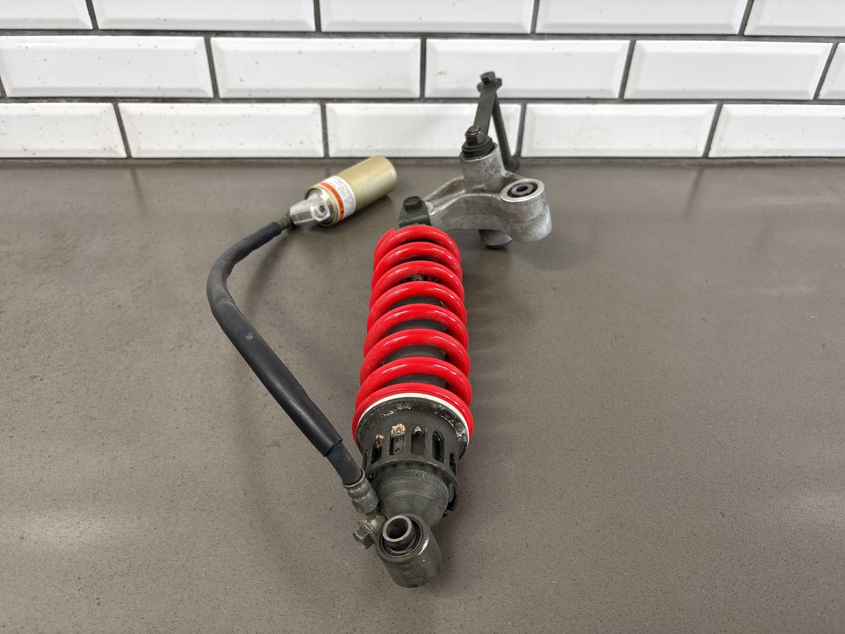 1999-2007 Yamaha YZF600R Rear Shock Absorber w/ Linkage Reservoir Red Spring OEM