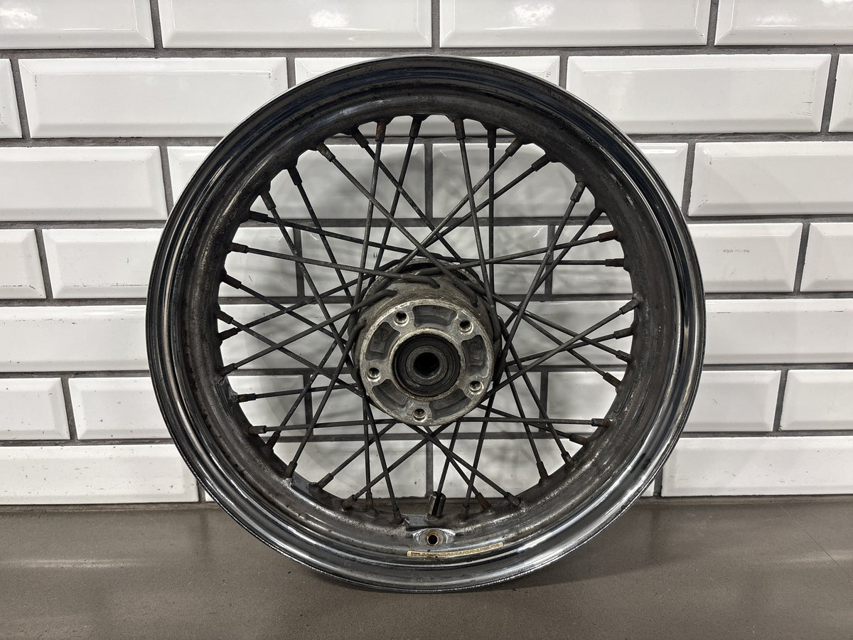 03-07 Harley Softail FL 03-05 FX Rear Wheel 16x3 40 Spoke Chrome 3/4" Axle OEM