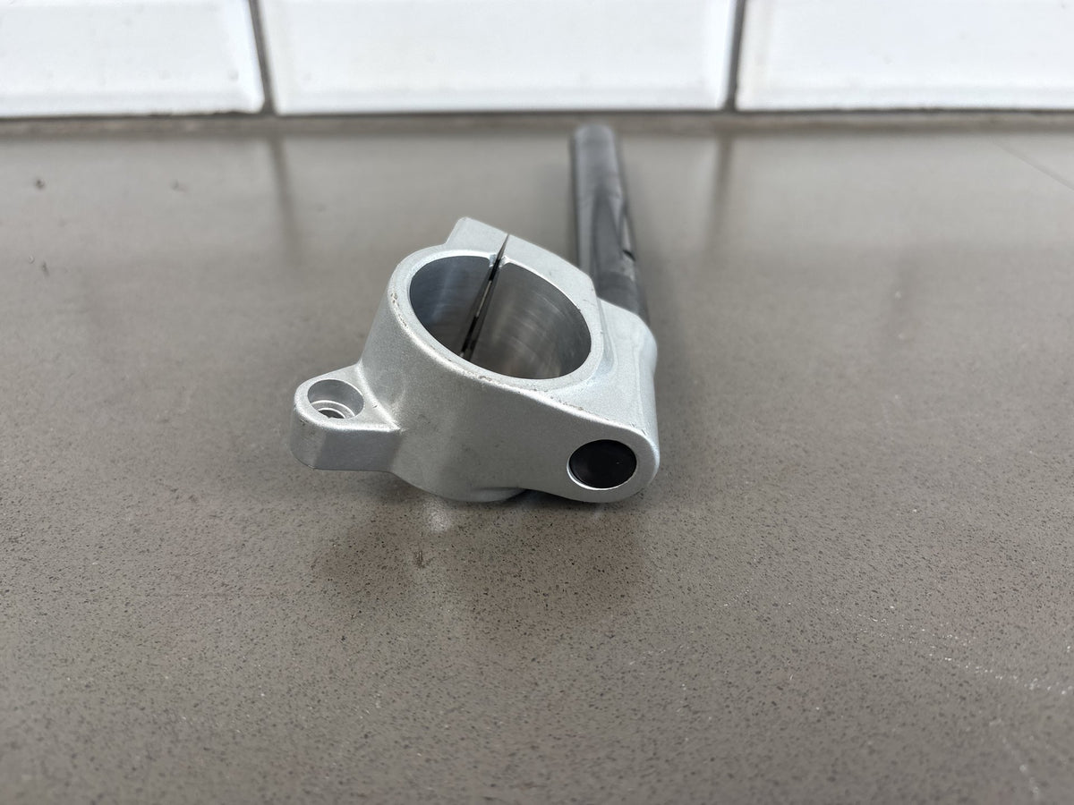 1999-2007 Yamaha YZF600R Left Clip On Handlebar Silver Clamp Black Bar OEM