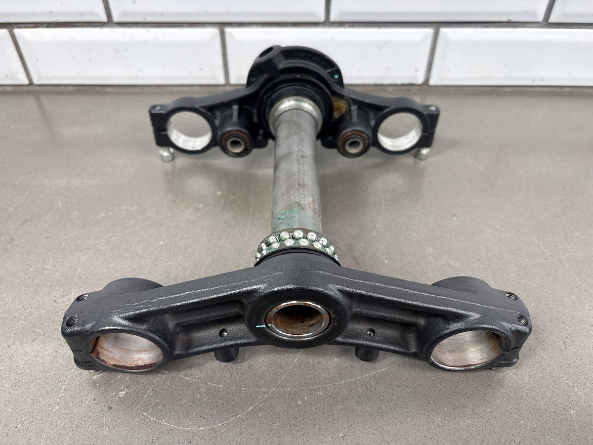 17-25 Kawasaki Ninja 650 EX650 Upper Lower Triple Tree Steering Stem (Black)