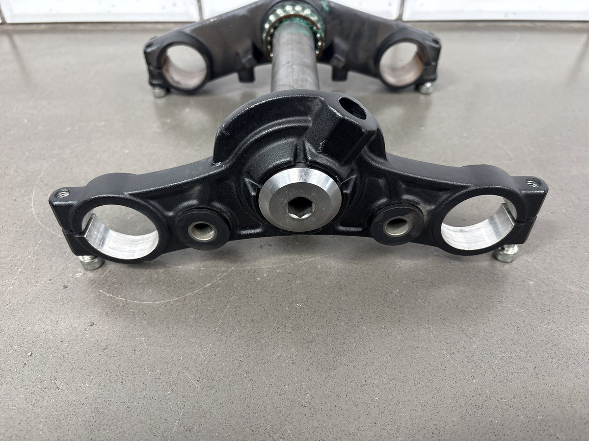 17-25 Kawasaki Ninja 650 EX650 Upper Lower Triple Tree Steering Stem (Black)