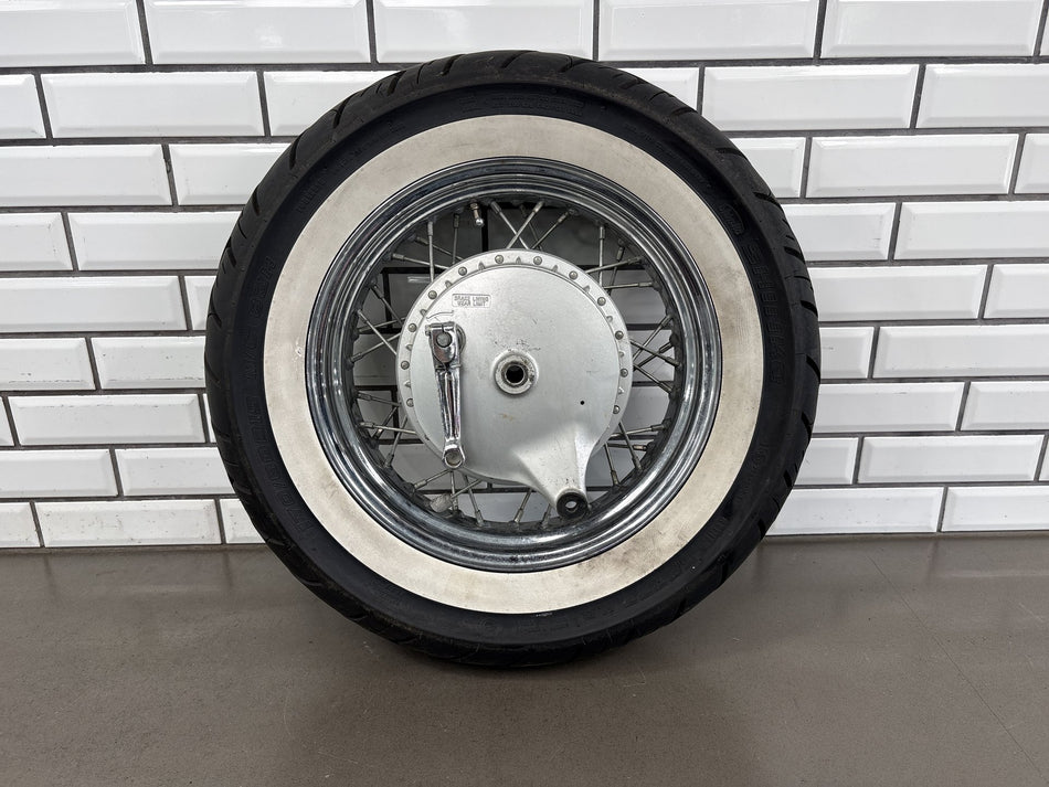 01-04 Suzuki Intruder Volusia VL800 Rear Wheel Rim Straight With White Wall Tire