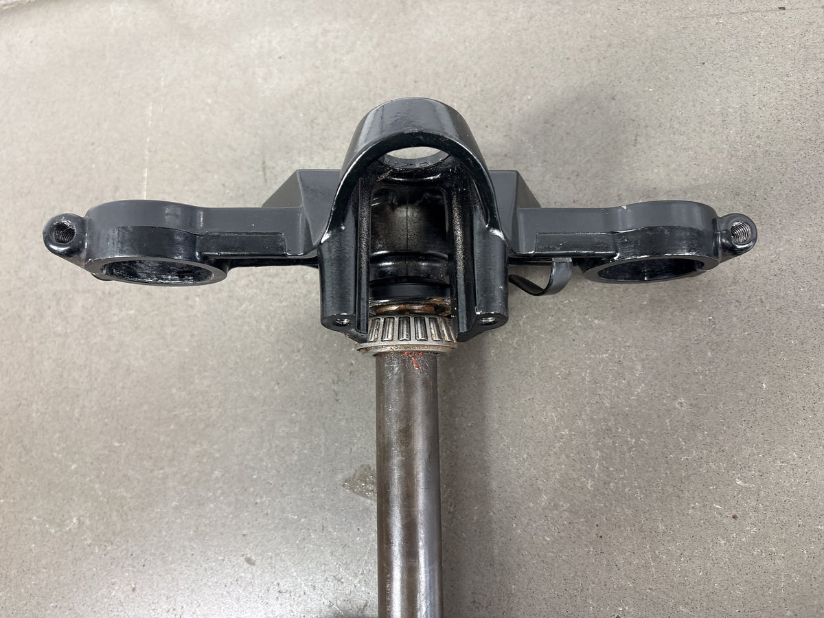 1990-93 Kawasaki ZX-11 ZX1100C Triple Tree Clamp Set With Stem Black 44039-1200