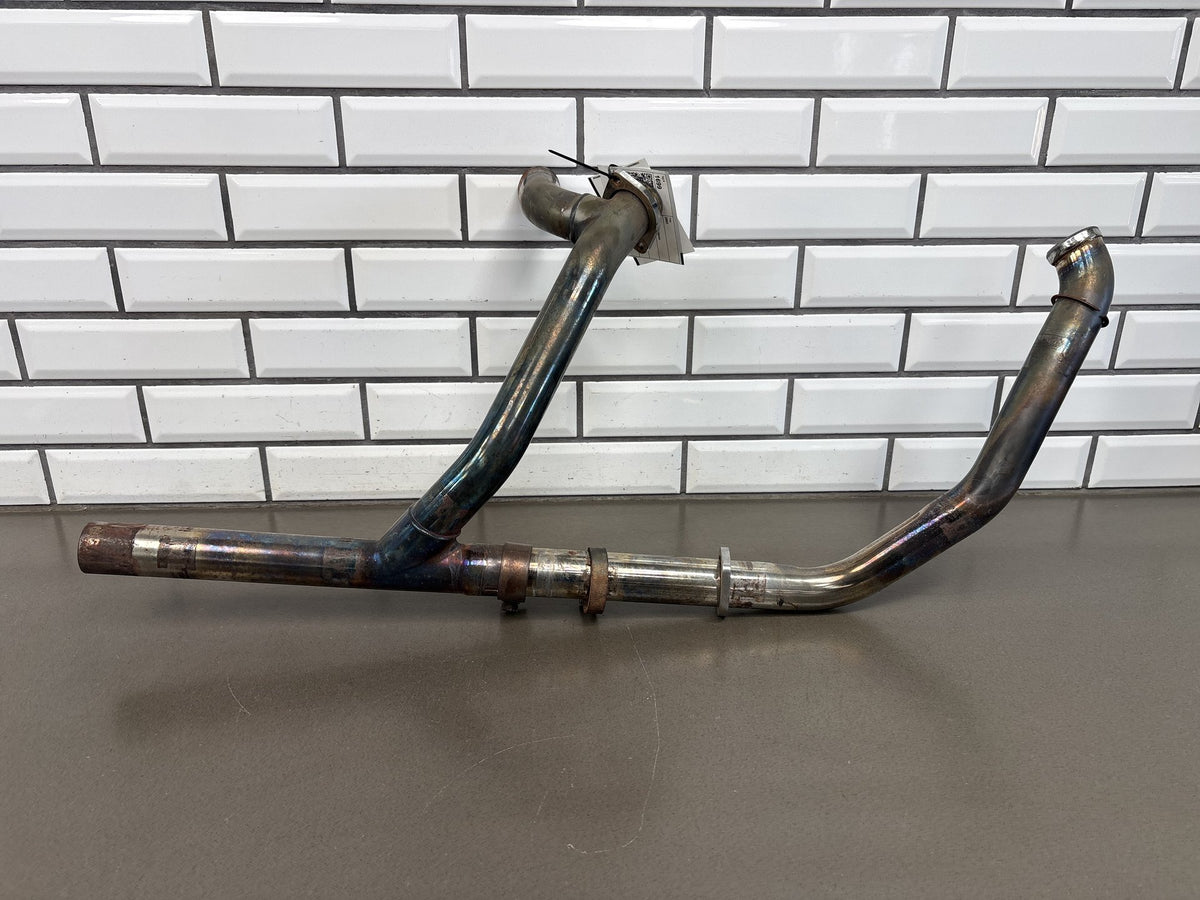 1999-2005 Harley Road King FLHRCI Exhaust System Slash Cut Chrome OEM 65621-99B