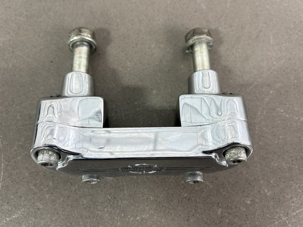 01-06 Harley Davidson Heritage Softail OEM Handle Bar Risers Chrome