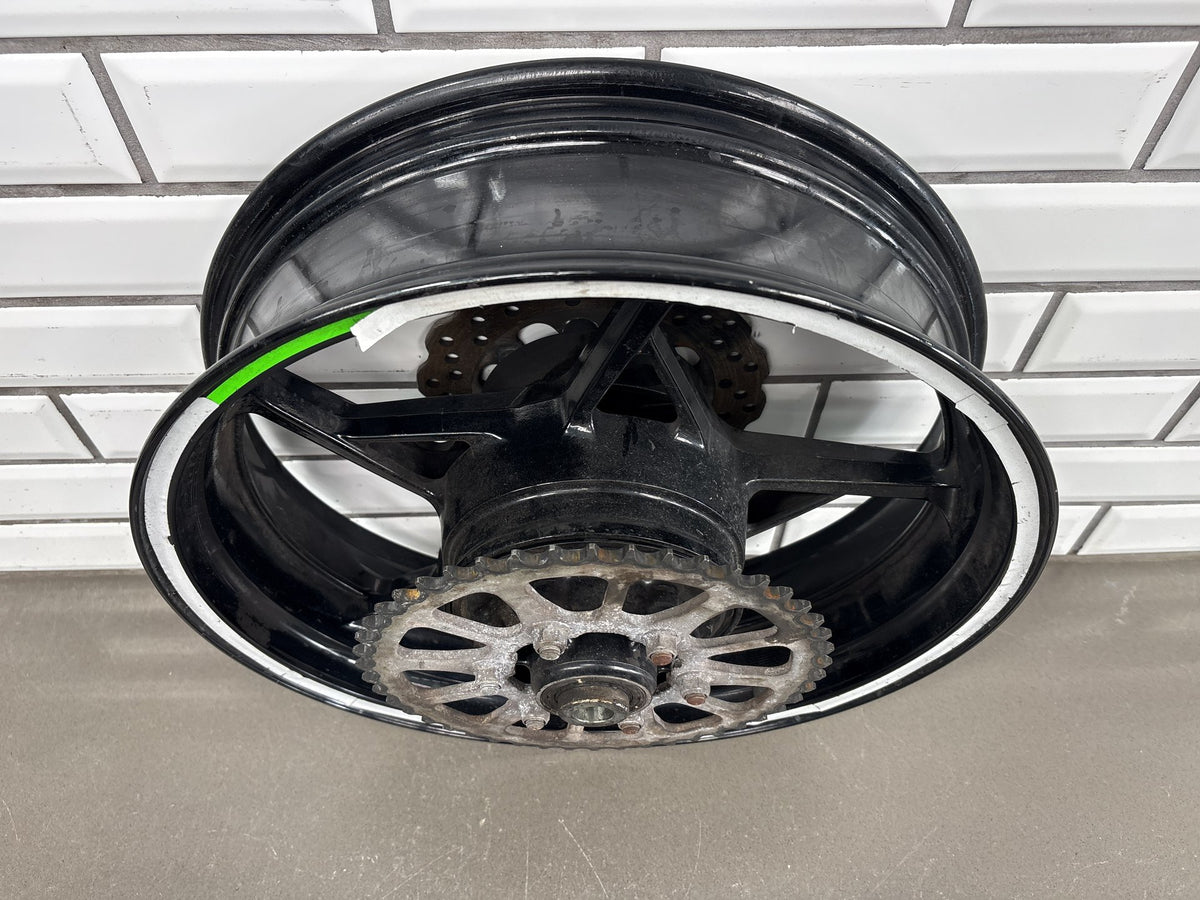17-25 Kawasaki Ninja 650 EX650 Rear Wheel Rotor Sprocket (Gloss Black, No Tire)