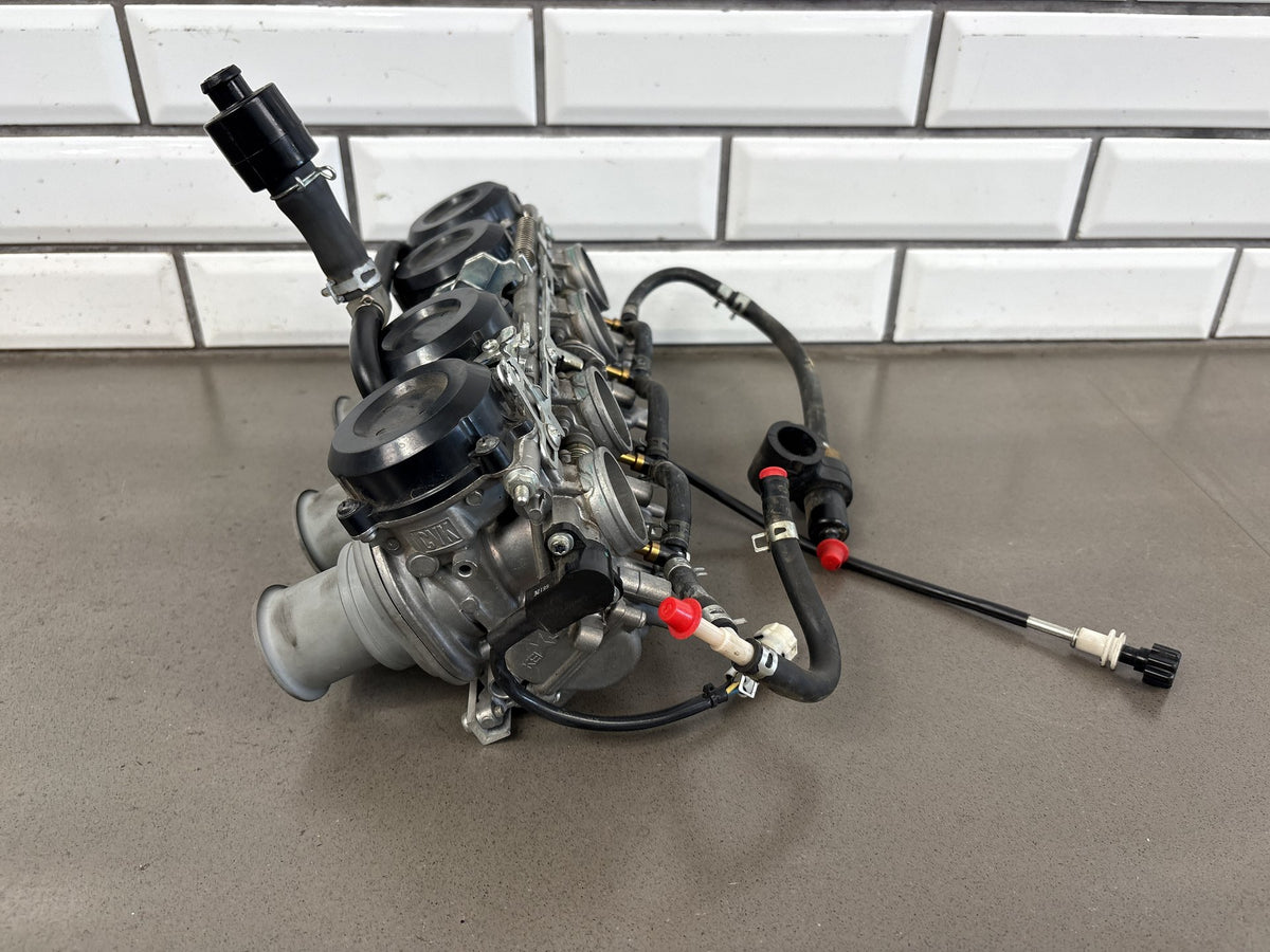 1999-2007 Yamaha YZF600R Carburetors Carb Rack Keihin CVK 5AH Hoses Sensor OEM
