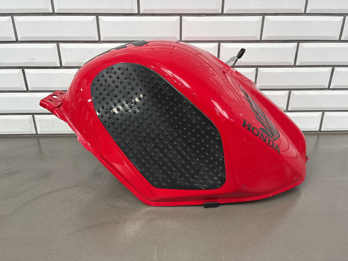 2002 Honda VFR800 Interceptor Fuel Gas Tank Red Dented With Cap OEM