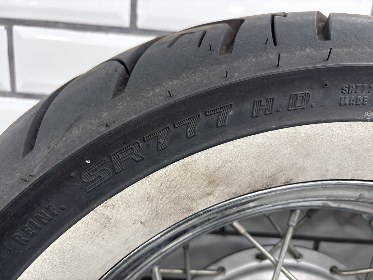 01-04 Suzuki Intruder Volusia VL800 Rear Wheel Rim Straight With White Wall Tire