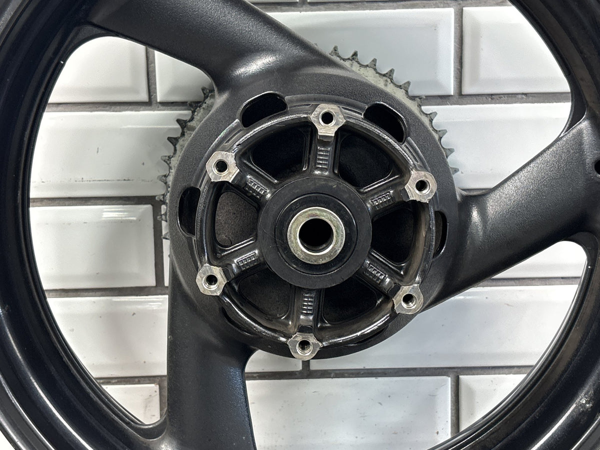 1999-2007 Yamaha YZF600R Rear Wheel Rim 17x5.00 With Sprocket Cush Hub Black OEM