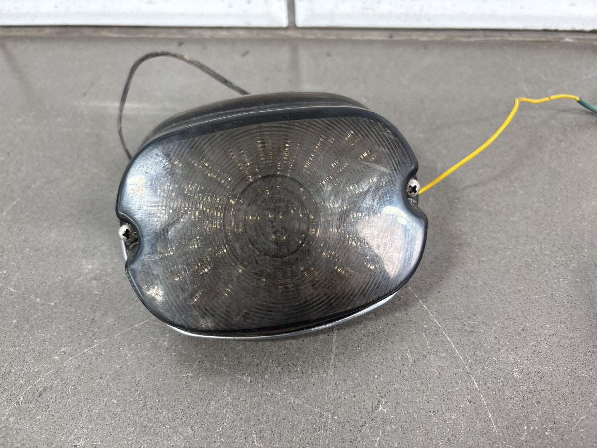 2006 Harley Dyna Super Glide FXDI Smoked LED Tail Light Chrome Base OEM