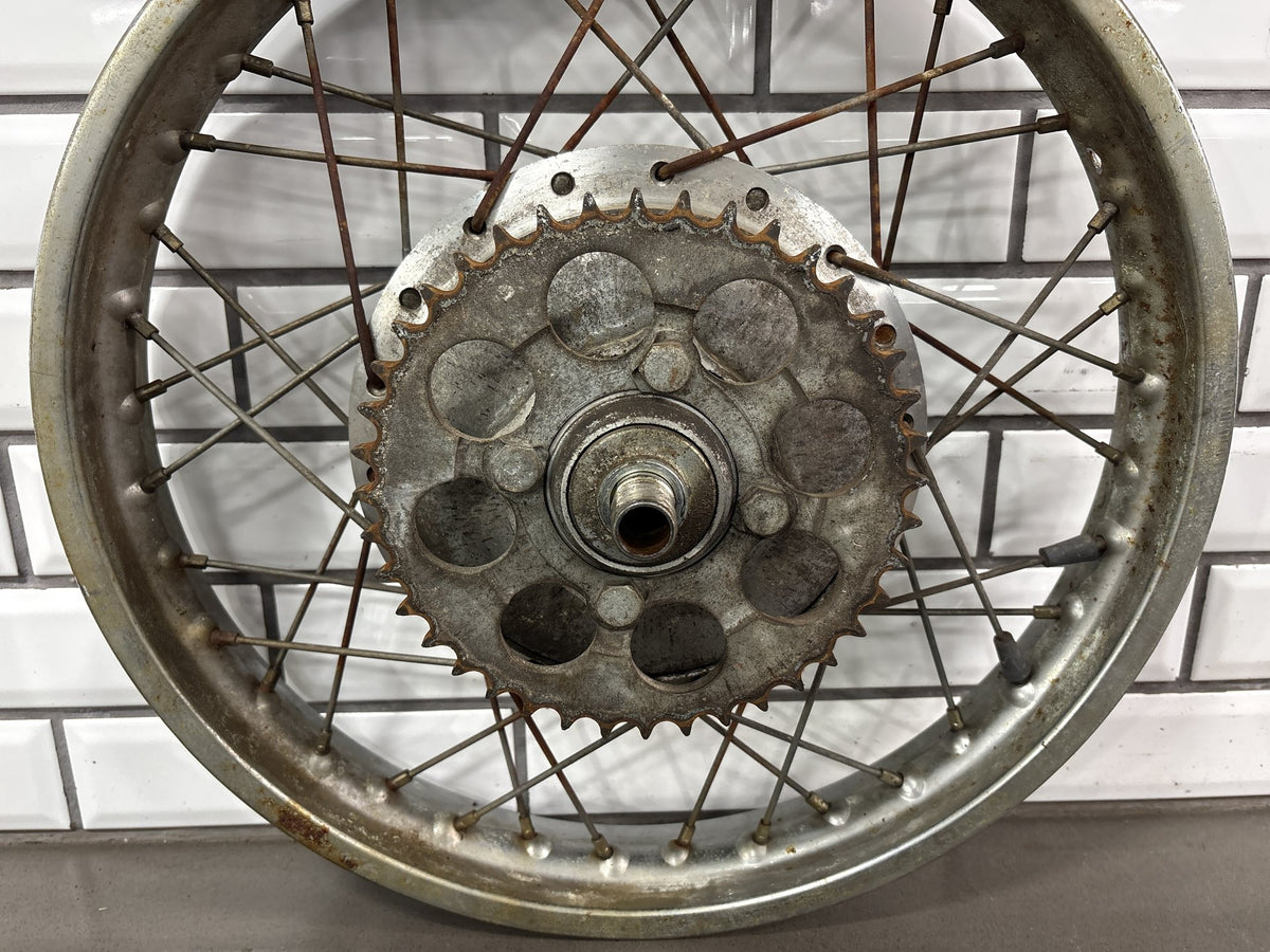 1973-1975 Yamaha RD350 Rear Wheel/Rim Assembly OEM Straight 18"
