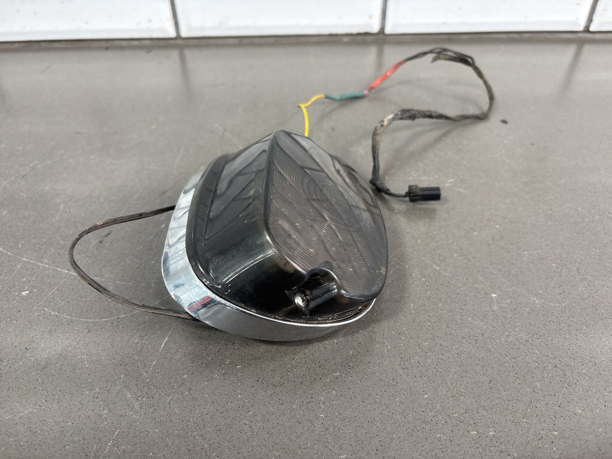 2006 Harley Dyna Super Glide FXDI Smoked LED Tail Light Chrome Base OEM